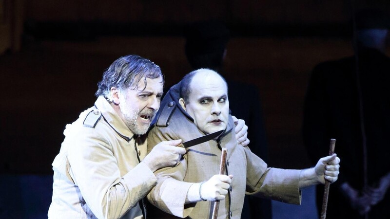 Christian Gerhaher als Wozzeck (links) und Kevin Conners als Andres