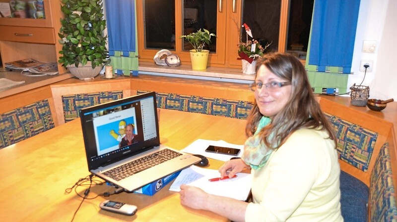 Vorsitzende Birgit Scheuerer organisierte den ersten Online-Vortrag des Frauenbundes über Zoom.