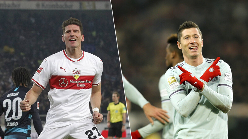 Treffen am Sonntag aufeinander: Mario Gomez vom VfB Stuttgart und Robert Lewandowski vom FC Bayern