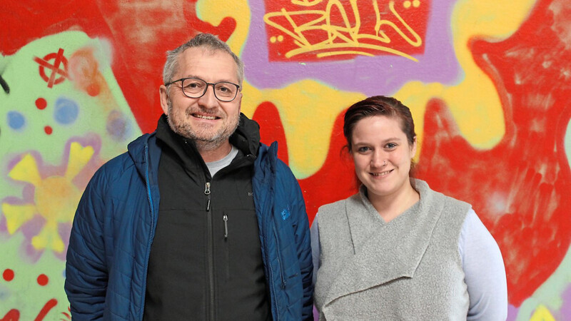 Stadtjugendpfleger Herbert Dressler und Carmen Zuhmann.