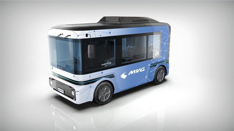 Kein Fahrer weit und breit in Sicht: Anfang 2020 hatte die MVG schon einmal autonom fahrende Busse angekündigt - damals mitdieser Visualisierung.