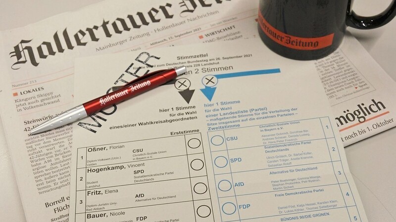 Auf dem Stimmzettel zur Bundestagswahl können die Wähler am 26. September zwei Kreuze zu machen.