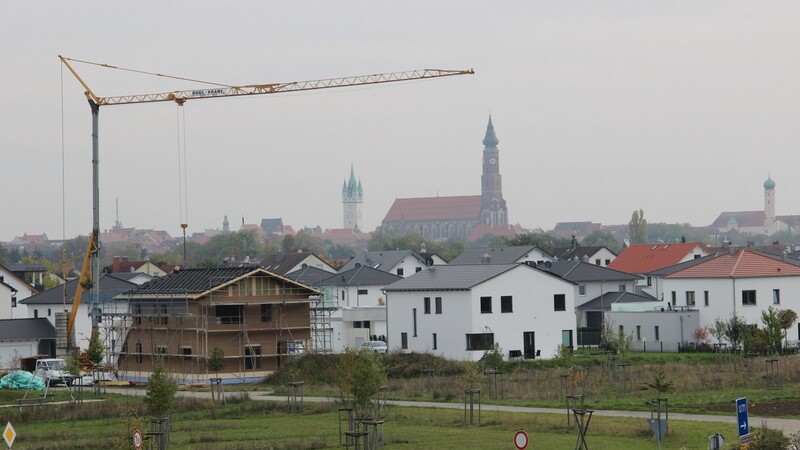 Straubing wächst: Blick auf das Neubaugebiet im Ortsteil Kagers.