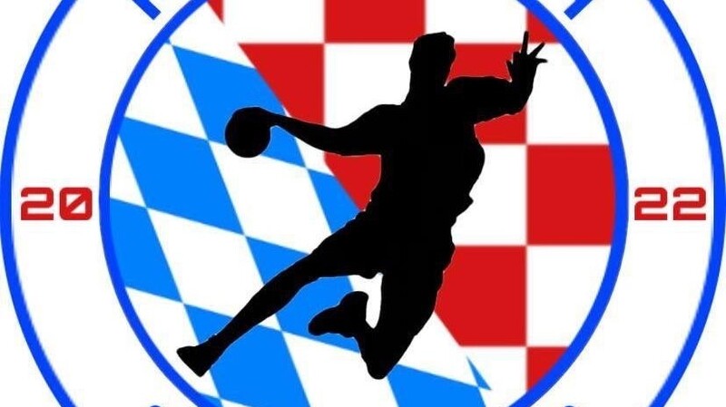 Das Logo des RK Croatia Geiselhöring, dabei ist im Hintergrund das bayerische Rautenmuster und das kroatische Wappenschild zu sehen.
