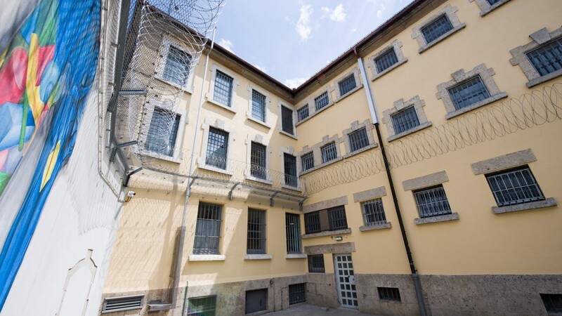 Der Gefängnishof der Abschiebehaftanstalt in der Ortschaft Eichstätt