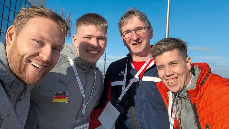 Die vier WM-Teilnehmer der Raindorfer Chambtalkegler: Manuel Lallinger, Tim Brachtel, Milan Svoboda und Daniel Schmid (von links).