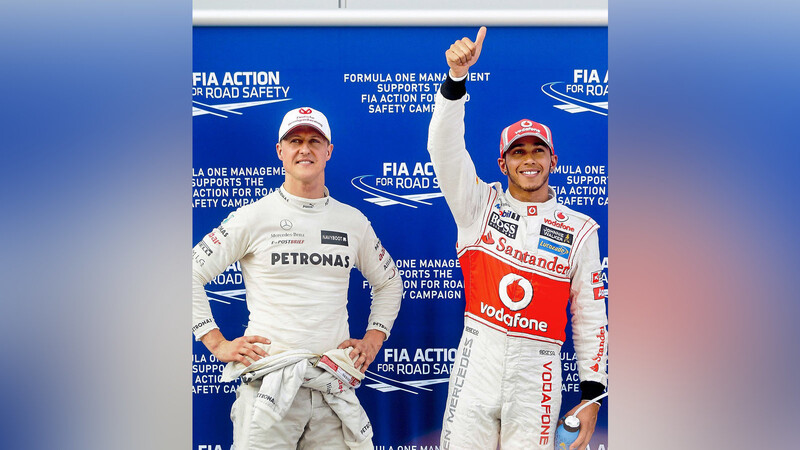 "EINFACH UNWIRKLICH" war es für Lewis Hamilton, gegen Michael Schumacher zu fahren, wie er nun erklärt.
