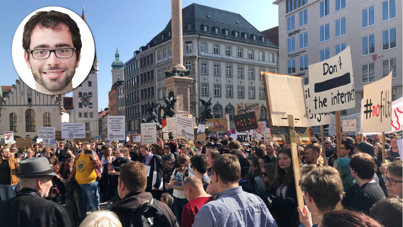 Zehntausende Demonstranten protestierten am Samstag in München gegen Artikel 13 und Uploadfilter.