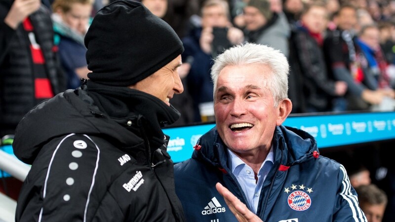 Die Bayern von Trainer Jupp Heynckes treten im Pokal-Halbfinale bei Heiko Herrlichs Leverkusen an.