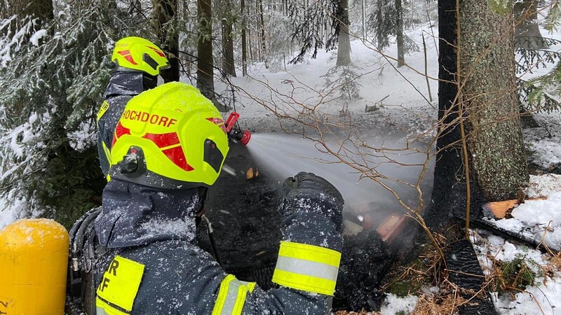Atemschutzträger der Feuerwehr Hochdorf hatten den Brand schnell unter Kontrolle.
