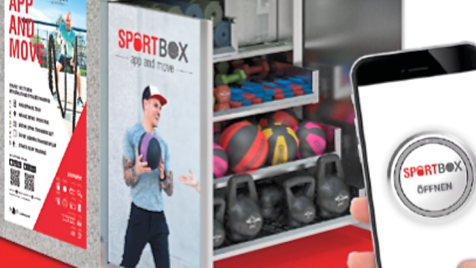 Die Sportbox lässt sich mit Hilfe einer App öffnen.