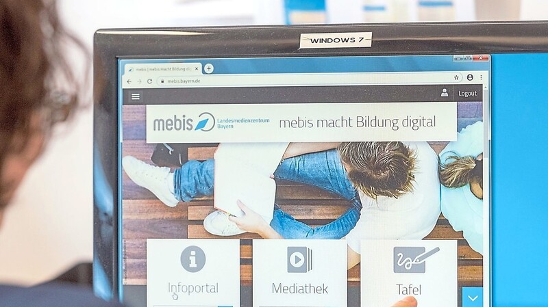 Mit der digitalen Unterrichtsplattform "Mebis" lernen aktuell auch die Real- und Mittelschüler.