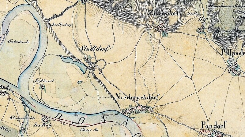 Umgebung von Stadldorf ca. 1825