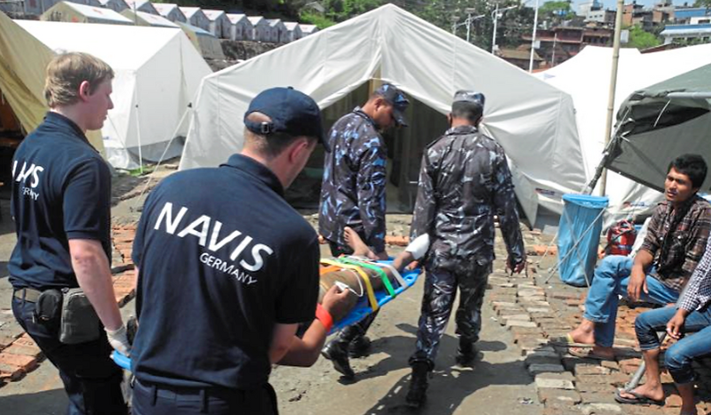 Die Hilfsorganisation Navis leistete schon mehrfach Hilfe in Katastrophengebieten, wie hier bei einem Erdbeben 2015 in Nepal.  Foto:  