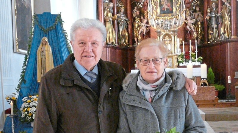 Lambert und Elfriede Grasmann feierten in der Bergkirche einen Dankgottesdienst für die glückliche Lebensgemeinschaft.