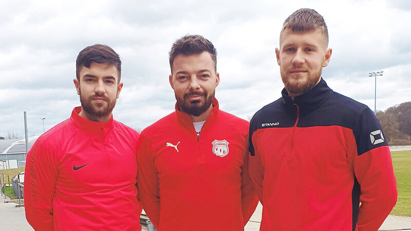 Die drei Neuzugänge des VfB Straubing (v.l.): Stepan Studnicka, Tomas Kanaval und Tomas Novak.