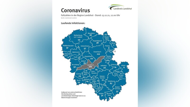 Die aktuellen Informationen zur Corona-Lage in der Region Landshut.