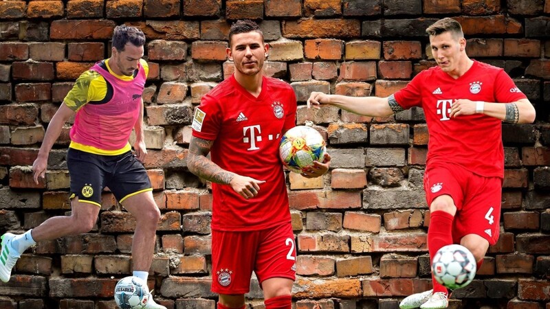 Top-Verteidiger der Bundesliga (v.l.): Dortmunds Mats Hummels sowie die Bayern-Stars Lucas Hernández und Niklas Süle.