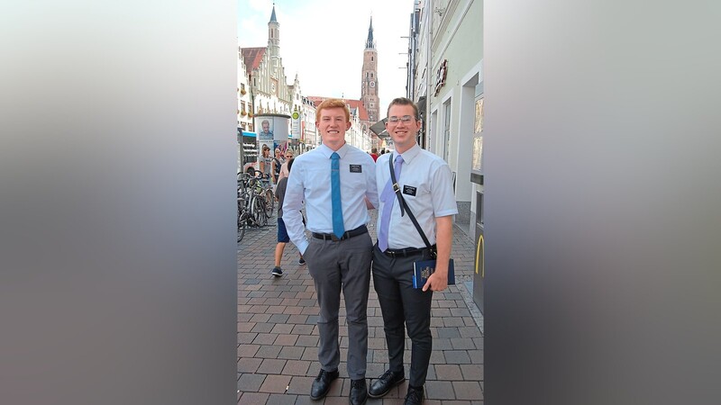 Jacob Gates und Dawson Stratton sind aus Amerika nach Landshut gekommen, um ihren Glauben mit den Menschen zu teilen.
