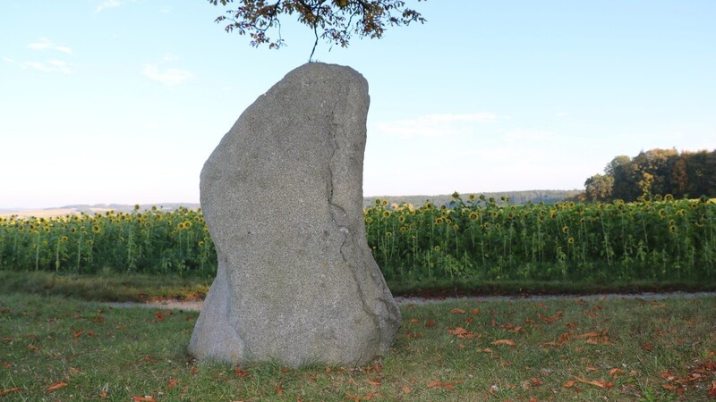 Der Gedenkstein auf der Napoleonshöhe bei Pinkofen erinnert an die Schlacht bei Eggmühl 1809.