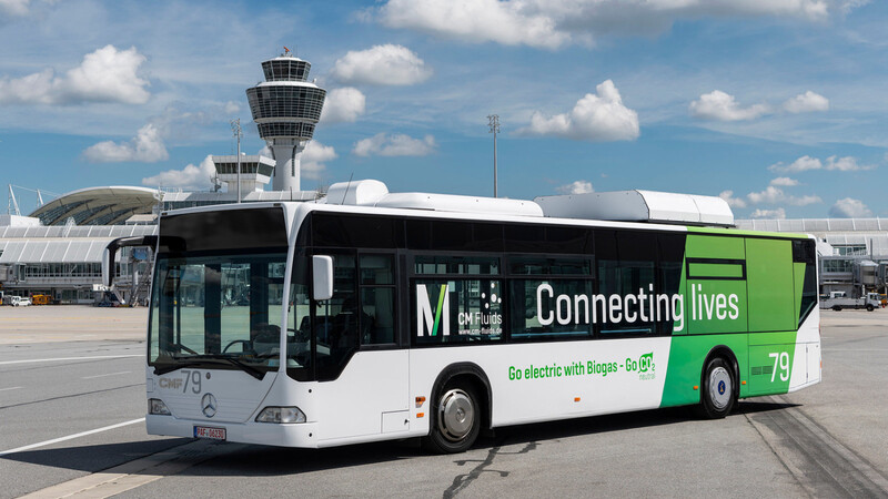 Der Passagierbus mit innovativem Biogas-Elektrik-Antrieb.