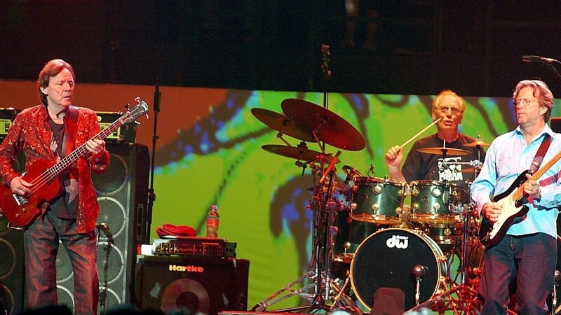 Cream bei ihrer Wiedervereinigung 2005 (von links): Jack Bruce, Ginger Baker und Eric Clapton