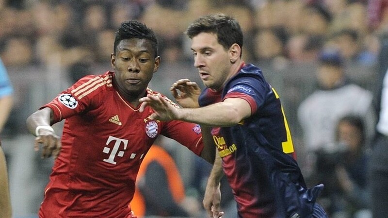 Dieses Duelle aus dem Jahr 2013 wird es auch am Freitag wieder geben: David Alaba (l.) gegen Lionel Messi