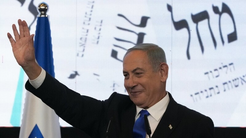 Er ist wieder da: Benjamin Netanjahu, ehemaliger Ministerpräsident von Israel und Vorsitzender der Likud-Partei, hat gute Chancen auf eine Rückkehr als Regierungschef.