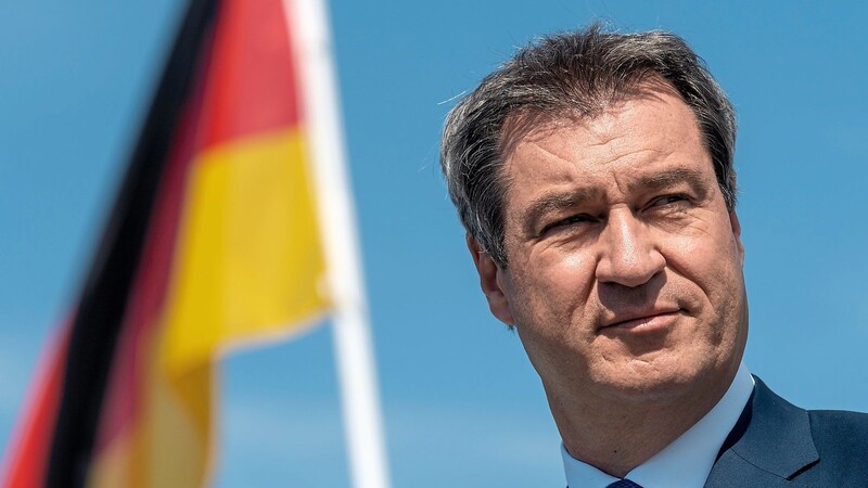 Kann Markus Söder (CSU), Ministerpräsident von Bayern, auch Kanzler? CSU-Vertreter der Region halten ihn für geeignet.