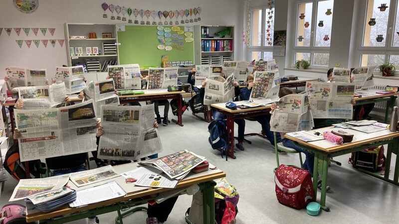 Die vierten Klassen der Grundschule Adlkofen beteiligen sich am Zeitungsprojekt der Landshuter Zeitung.