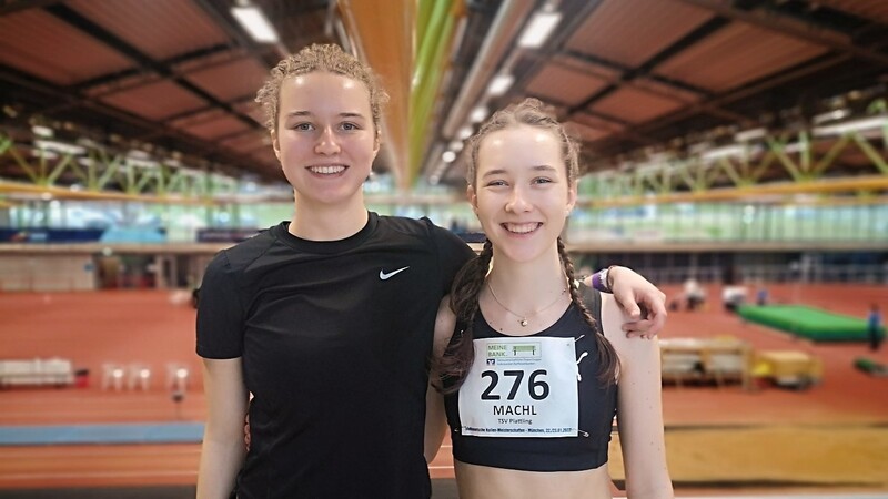 Gemeinsam bei den südbayerischen Hallenmeisterschaften mit Top-Platzierungen erfolgreich: Luisa Kammerl und Anna-Lena Machl.