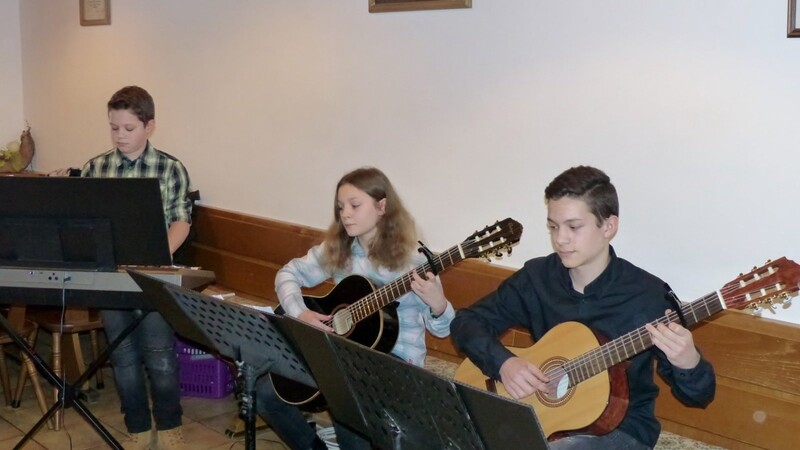 Jugend musiziert: Lukas, Sandra und Daniel Baumann (von links).