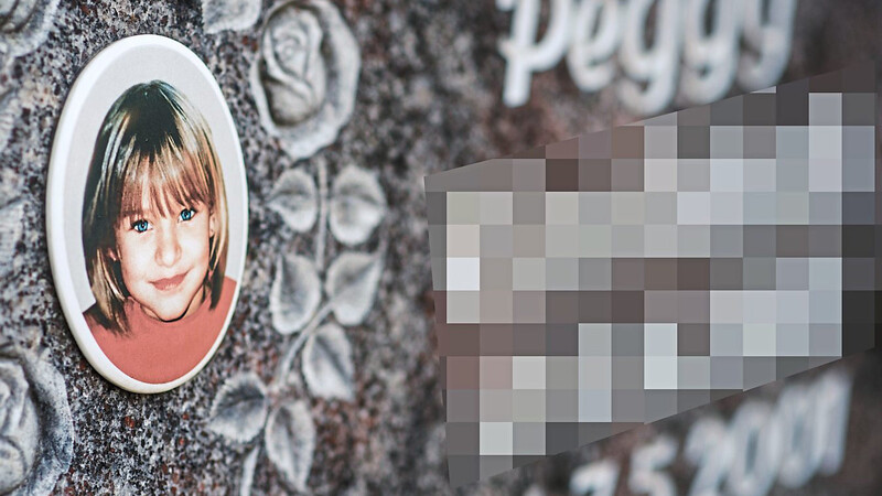 Ein Gedenkstein mit dem Porträt von Peggy auf dem Friedhof. Das neunjährige Mädchen war 2001 verschwunden - nun ist die Aufklärung des Falls nach fast zwei Jahrzehnten endlich in Sicht.