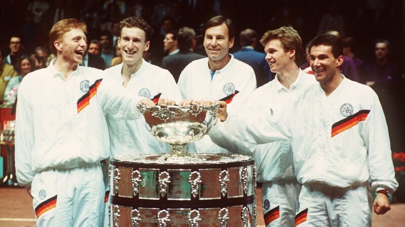 Der Davis-Cup-Sieg mit dem deutschen Team 1988.