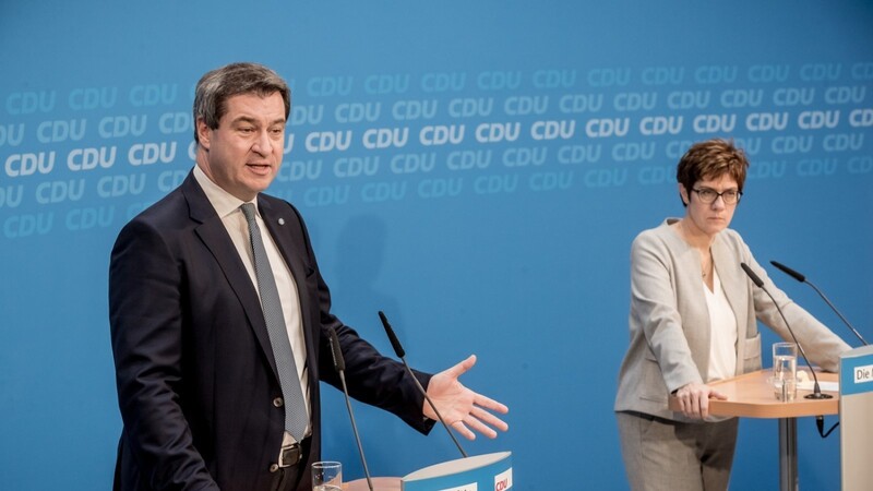 In eine "neue Phase" wollen Annegret Kramp-Karrenbauer und Markus Söder die Union aus CDU und CSU führen.