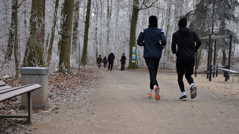 Läufer im Straubinger Stadtpark.