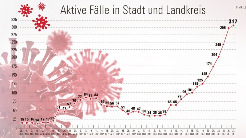 Die Entwicklung der Fallzahlen in Stadt und Landkreis Landshut.