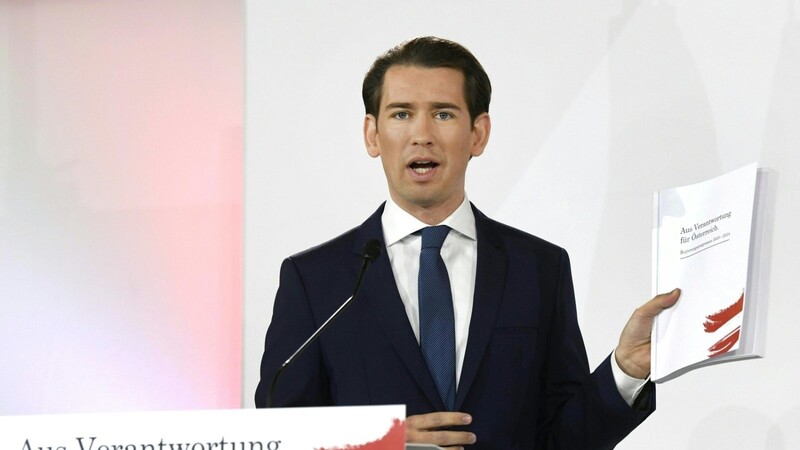 Sebastian Kurz stellt am Donnerstag in Wien das Regierungsprogramm der neuen türkis-grünen Koalition vor.