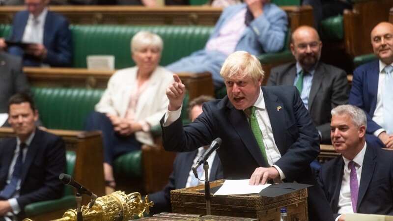 Mit gewohnt markigen Worten sagte Premier Boris Johnson am Mittwoch dem britischen Parlament Lebewohl.