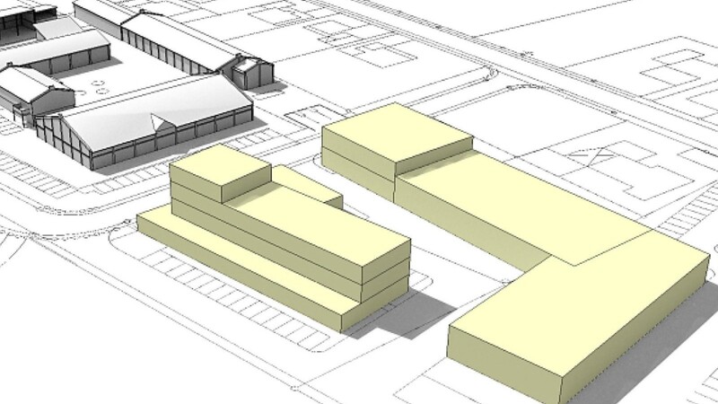 Direkt neben dem städtischen Bauhof (links) könnte die neue Stadtgärtnerei entstehen.