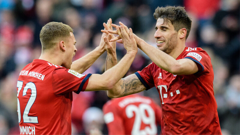 Mit dem FC Bayern in der Bundesliga in der Spur: Joshua Kimmich (li.) und Javi Martinez.