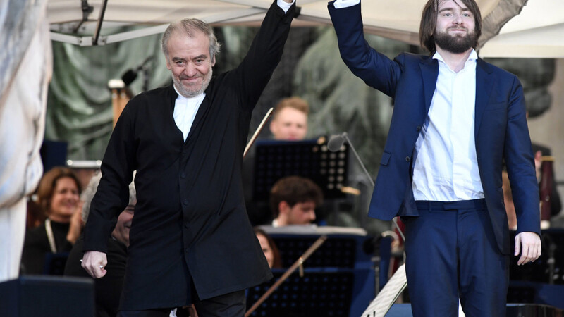 Triumph mit Beethoven: Daniil Trifonov und Valery Gergiev (links) bei "Klassik am Odeonsplatz".