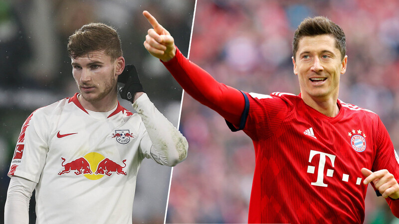 Wer wird Torschützenkönig der Bundesliga: Timo Werner (l.) oder Robert Lewandowski? Marcel Reif hat einen Favoriten.