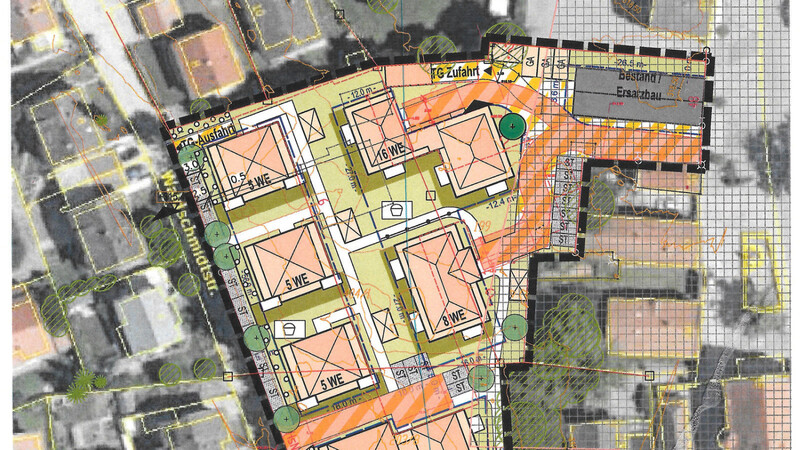 Luftbild des neuen Baugebietes "Am Rathaus".