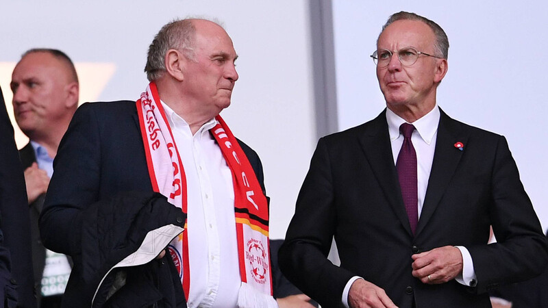 Bosse des FC Bayern: Uli Hoeneß (li.) und Karl-Heinz Rummenigge.