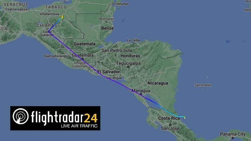 Ein Flugzeug mit fünf deutschen Passagieren ist verschwunden - es war auf dem Weg von Mexiko nach Puerto Limón an der Karibikküste von Costa Rica.