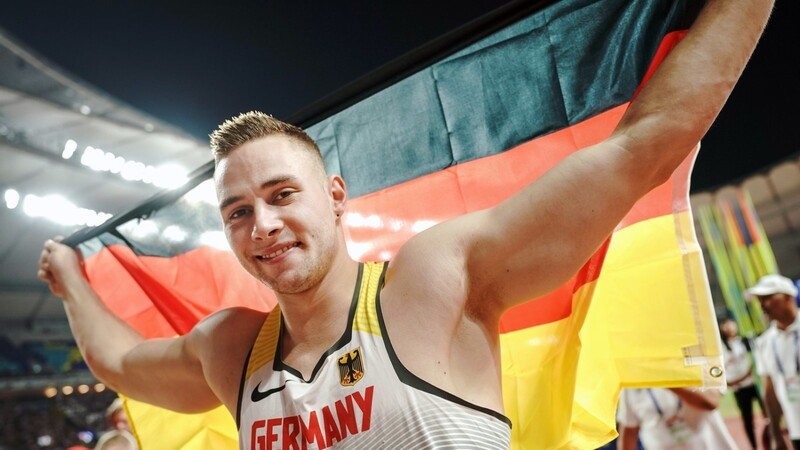 TROTZ HANDICAPS ZU BRONZE: Johannes Vetter war im Speerwurf-Wettbewerb bei der Leichtathletik-WM nicht ganz fit.