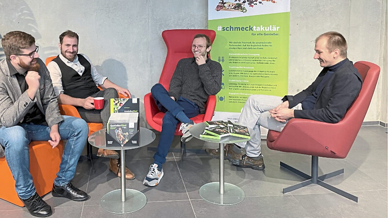 Gründer der Regiothek: Anton Kohlbauer (v. l.), Simon Nestmeier, Bastian Kühnel und Alexander Treml