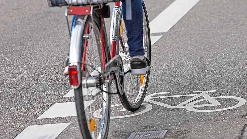 Ein Radfahrer fährt auf einem Fahrrad-Schutzstreifen: Zwischen dem 14. Juni und dem 4. Juli findet die Aktion "Stadtradeln" statt.