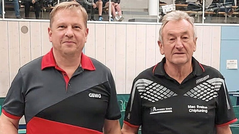 Der Landauer Günter Hoch (r.) mit seinem Doppelpartner Holger Wudi vom SV Pocking.